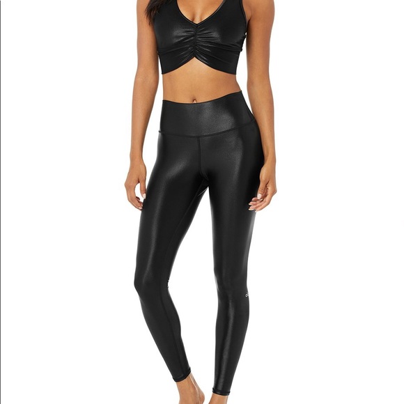 ALO Yoga Pants - Alo Black High-Waist Shine Legging XS